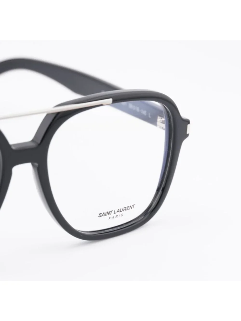 Saint Laurent SL545 OPT 001 Eyeglasses Shiny Black 58mm Square Frame